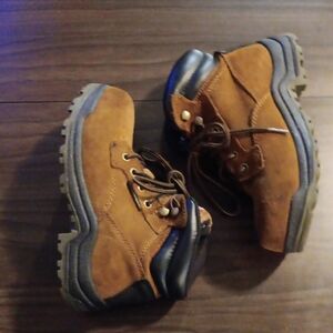 Brown and Black Hiking Boots